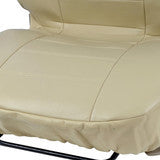 Beige Synthetic Leather Seat Covers Complete Set - Premium Leatherette