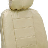 Beige Synthetic Leather Seat Covers Complete Set - Premium Leatherette